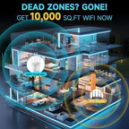 Best WiFi Extender Signal Booster for Whole Home - 13K Sq.Ft Coverage | 100% Faster Internet Extender WiFi Booster, 1-Button Setup Repeater Works with Any Router | Stop Buffering in Every Room