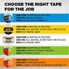 Scotch Heavy Duty Packing Tape, Clear | 1.88 in. x 22.2 yd. | For Shipping | 6 Rolls, Pack of 6