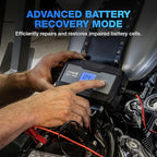 Type S 10A Smart Battery Charger & Maintainer, 6V & 12V Fully Automatic Trickle Charger, Jump Start Assist Battery Recovery Mode Auto-Voltage Detection Safe Charging for Cars Motorcycles ATVs Boats