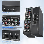 XMSJSIY Component AV Video Switch 3 in 1 Out Composite 5 RCA YPbPr RGB Selector Switcher AV Splitter Converter Box 3-Way Hub 1080P for Xbox 360 Wii PS2 PS3 DVD VCD EVD HDVD
