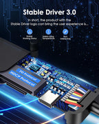 LENTION USB C Hub with 100W Charging, 4K@60Hz HDMI, Dual Card Reader, USB 3.0 & 2.0 Compatible 2025-2016 MacBook Pro, New Mac Air/Surface, Chromebook, More, Stable Driver Adapter (CB-CE18p.Black)