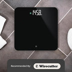 Greater Goods AccuCheck Digital Scale for Body Weight - Accurate Digital Bathroom Scale with High-Precision Sensors, Large Easy-to-Read Backlit Display, 400 lb Capacity, Auto Step-On (Black)