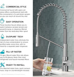 KRAUS Oletto 2-in-1 Commercial Style Pull-Down Single Handle Water Filter Kitchen Faucet for Reverse Osmosis or Water Filtration System in Matte Black, KFF-2631MB