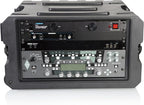Gator Cases Pro Series 6U Rolling Rack Case with 19" Depth, Tow Handle & Recessed Wheels, Roto Molded Made in USA (G-PROR-6U-19)