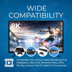 OREI 8K 8x8 HDMI Matrix Switch, Switcher with Audio Extractor UltraHD Supports Upto 4K @ 120Hz IR EDID HDCP 2.3 - Remote Control HDR10+ Dolby Vision, VRR, ALLM (BK-808)