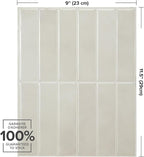 SMART TILES Peel and Stick Backsplash - 5 Sheets of 11.43" x 9" - 3D Adhesive Peel and Stick Tile Backsplash for Kitchen, Bathroom, Wall Tile