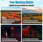Qualirey 2 Pack Solar Sound and Light Alarm Motion Sensor 129db Outdoor Security Siren Waterproof Motion Activated Detector Alarm 6 LEDs Flash Warning Strobe System for Home, Farm (Red)