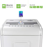 Aurora Heavy Duty High Security 16-Sheet Micro-Cut Shredder/Anti-Jam/60 Min Run Time/ 7-Gallon Pullout Basket and Casters, AU1680MA
