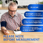 VivaGuard Blood Pressure Monitor for Home Use, Upper Arm Blood Pressure Cuff (8.7" - 16.5"), Automatic Digital BP Machine with Large LCD Backlit Display, 2 x 199 Memory, Carrying Case and Power Supply