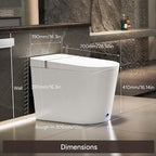 Casta Diva Smart Toilet, Wider Bidet with Heated Seat, Auto Open/Close, Warm Water, Foot Sensor Auto Flushing, Modern Japanese Toilet for Bathroom with Remote Control 1.28GPF(CD-K010)
