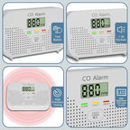 Carbon Monoxide Detector Powered by AA Battery (not Included),CO Monitoring Alarm with LCD Display Screen, Used for Home Basement Kitchen, Hotel Garage, Bedroom, Living Room Voice Alarm 3 Pack