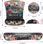 Keyboard Wrist Rest and Mouse Pad Wrist Support Set with Coasters, Non-Slip PU Base Ergonomic Gaming Mousepad for Home Office Working Studying Easy Typing & Pain Relief, Floral Quote Live Laugh Love