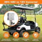 36V 48V to 12V Converter 20A 240W Waterproof DC-DC Step Down Voltage Regulator Reducer with Fuse, Buck Power Supply Transformer for Golf Cart, Forklift, Car