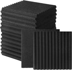 50 Pack Acoustic Foam Panels 1" X 12" X 12" Wedge Soundproof Studio Foam for Walls Sound Absorbing Panels Sound Insulation for Studio (50 Pack, Black)