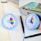 PIAMIG Visual Timer, 60-Minute Countdown Timer for Kids and Adults with Adjustable Volume, Rainbow Design Time Management Tools with Silent Operation, Suitable for Classroom, Office and Home (Blue)
