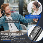 Callez Wired Computer Headset, 3.5mm/USB-C Headset with Mic Noise Cancelling, Cell Phone Headphone for PC Laptop Mac iPhone Samsung Zoom Teams Call Center Home Office Work, in-line Controls