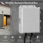 Namunanee Outdoor Electrical Junction Box, ABS Water Resistant Enclosure with Internal Mounting Panel & Hinged Cover (13" H* 9.2" L* 5.6" W)