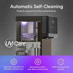 Brio Self Cleaning Bottom Loading Water Cooler Water Dispenser – Black Stainless Steel - 3 Temperature Settings - Hot, Room & Cold Water