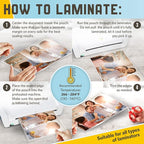 Thermal Laminating Pouches, 9 x 11.5 Inches, 3 Mil Thick, 30 Pack of Glossy Laminator Pouches, Suitable for Letter Size Laminating Sheets 8.5 x 11