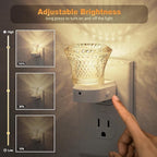 JandCase LED Night Light Plug in, Night Lights Plug into Wall [2 Pack] with Dusk to Dawn Light Sensor, 3000K Warm White Night Light, Adjustable Brightness Nightlight for Kids Bathroom Bedroom Hallway