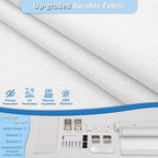 MANSNIX Smart Motorized Blinds with Remote, Cordless No-Drill Automatic Roller Shades, Blackout Electric Blind for Windows, White, 33 x 72
