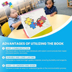 Visual Communication Book,162 ASD Photo Picture Cards: Autism Language Vocabulary, Speech Articulation Therapy, ADHD & Aprexia Learning (English Plastic Cartoon Picture Book, Small)