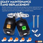 Upgraded 2X 820CB for Liftmaster Garage Door Sensor Replacement 41A5034, G801CB-P, 801CB, 041-0136 Chamberlain Garage Door Sensor, for Liftmaster Craftsman Garage Door Sensor, Safety Beam Eyes