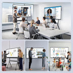 QIXZOCV 65" Smart Board, Interactive Whiteboard, 4K Electronic Board, UHD Touchscreen, Android 13, 8+128G, All in One Smartboard for Classroom Office Home (Wall Mount Included)