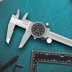 HDLNKAK Dial Caliper Shockproof Dial Caliper Precision Caliper with Black Watch 0-6" Range, 0.001” Resolution 6 Inch with 0.001" Precision Calipers 4-Way Measurement with Plastic Case.