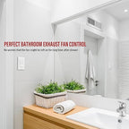 ENERLITES 1-Hour Countdown Timer Switch, 1-5-10-20-30-60 Min, for Bathroom Fans, Heaters, Lights, LED Indicator, 120VAC 800W, No Neutral Wire Required, UL Listed, HET06-J6-W, White, 1 Pack