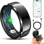 RIFESI Smart Ring for Women Men, Fashion Minimalist Fitness Ring & Sleep Tracker Ring with Heart Rate, Blood Pressure,5ATM Waterproof Health Ring,Gifts for Women Men Gift,No Subscription (11,Black)
