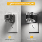 L LOHAS LED Night Light, 5000K Bubble Night Lights Plug into Wall, Acrylic Night Lights with Light Sensor, Adjustable Brightness,Soft White Plug in Nightlights for Rooms Bathroom Hallway