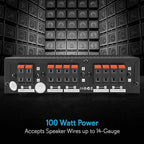 Pyle 4-Zone Speaker Selector Switch - Premium Distribution Hub with A/B/C/D Switches for Multi-Channel High-Power Amp Installations - Supports up to 4 Pairs of Switched Speakers - PSS4