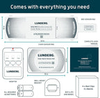 Lunderg Bed Alarm for Elderly Adults & Chair Alarm Set - Wireless Early-Alert Sensor Pad, Chair Pad & Pager - Bed Alarms and Fall Prevention for Elderly and Dementia Patients - Full Caregiver Set