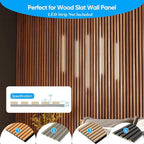 Besseto 10 Pack LED Aluminum Channel for Wood Slat Wall Panel,Wall Panel LED Strip Light Aluminum Channel Profile for Living Room Bedroom Bathroom Stairs (Silver-10Pack 6.6Ft)