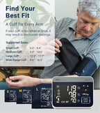 A&D Medical Precision Check Pro Blood Pressure Monitor for Home Use with Bluetooth UA-910BLE - Wide Range Cuff (8.6-16.5" / 22-42cm), 4 Users, iOS & Android Compatible, AC Adapter & Carrying Case