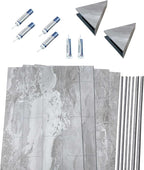 Palisade 78in x 60in x 36in Waterproof Vinyl Shower Surround Kit with Accessories in Urban Slope