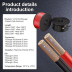 14 Gauge Electrical Wire 2 Pack Total 300ft-Black 150 ft and Red 150 ft Soft Flexible Copper-Clad Aluminum(CCA) 14 AWG PVC Wire for Lamp, Household Appliances RC Toys, Models, Auto, Electronics