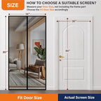 Magnetic Screen Door,Screen Door Mesh,Keep Bugs Out, Easy Install Works with Front Doors, Sliding Doors,Fit Door Size 72 x 80 Inches Black