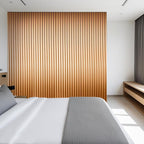 Art3dwallpanels Slat Wall Paneling, 104'' x 6.3'' Glossy Metal Finish WPC Soundproof 3D Wall Panels for Interior Wall Decor, 8 Pack Wavy Grain Panel Wall Slats, Glitter Gold