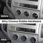 4 Pack - 2nd Gen Tacoma Accessories AC Knob Upgrade - 2005,2006,2007,2008,2009,2010,2011,2012,2013,2014,2015 Tacoma Climate Control Dial Mods Set - for Toyota Interior Replacement Kit