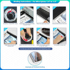Rayson TD1222 Wire Binding Machine - 2:1 Pitch, Rectangular Holes, 220 Sheet Binding / 12 Sheet Punching Capacity