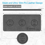 ZealSound Triple Wireless Charger,Charging Pad,Ultra Slim Fast 3x10W Charger Station for Multiple 3 Devices New Airpods Samsung Earbuds Mat Dock W/AC Adapter for All Wireless Charging Phones