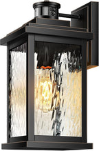 VIANIS Large Motion Sensor Outdoor Lights, Dusk to Dawn Outdoor Lighting with Water Glass, Easy-Install Aluminum Waterproof Hardwired Exterior Lights for Porch, Garage, Front Door