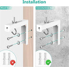 WALI Universal Projector Screen Ceiling Mount, Wall Hanging Mount L-Brackets, 6 inch Adjustable Extension with Hook Kit, Perfect Projector Screen Placement Hold up to 66 lbs (PSM001-W), White