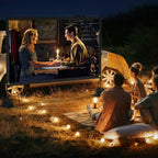 120inch Outdoor Projector Screen with Stand: 16:9 4K HD Portable Projector Screen Outdoor Indoor - Front/Rear Movie Screen with Carry Bag, Sandbag - Projection Screen for Backyard, Camping, Theater