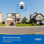 TP-Link Tapo 2K QHD Outdoor Pan/Tilt Wi-Fi Security Camera, 360° View, Motion Tracking, Color Night Vision, Free Person/Vehicle/Motion Detection, Cloud & SD Card Storage, 24/7 Recording, Tapo C520WS…