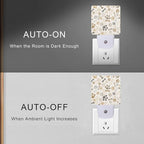 Smoaffly Dog Cat Paw Print Bones Night Light Plug-in LED Nightlights Auto Sensor Night Lamp Dusk-to-Dawn Lamp Home Decor for Nursery Children Girls Boys