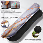 Gimars 4 in 1 Mouse Pad and Keyboard Wrist Rest Set, Large Mouse Pad with Memory Foam Wrist Support Pad for Desk with Coaster, Easy Typing Pain Relief, Gaming Office Home, 31.5x12 inch, Gray Golden