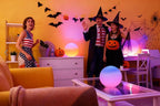 LOFTEK Color Changing Night Light, Smart LED Lamp with Bluetooth APP and Remote Control, 220 Scene Modes, 8-inch RGB Ball Mood Lighting for Living Room (Corded Electric)
